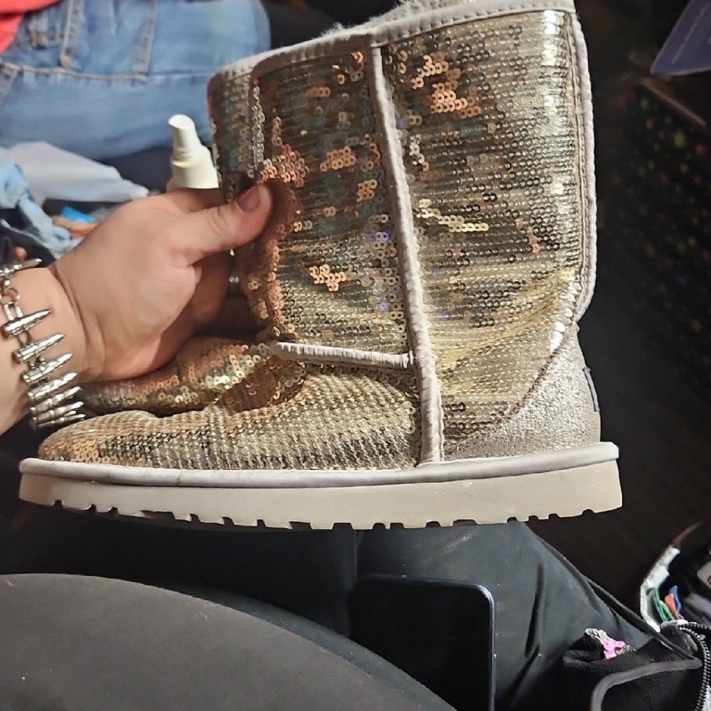 UGG Women's Gold Sequin Winter Boots